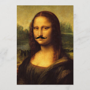 Mustachioed Mona Lisa Einladung