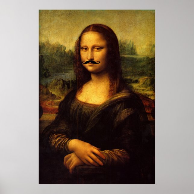 Mustachioed Mona Lisa Poster (Vorne)