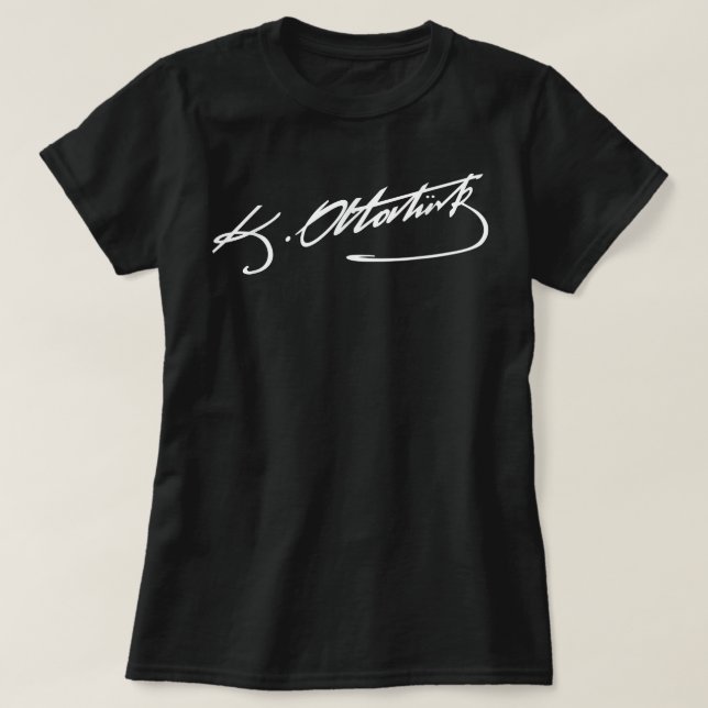 Mustafa Kemal Ataturk Unterschrift Türkisches Gesc T-Shirt (Design vorne)