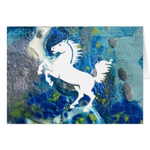 Mustang auf Mixed Media Painting