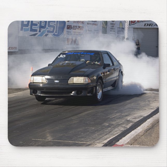 Mustang brennen Mousepad aus (Vorne)