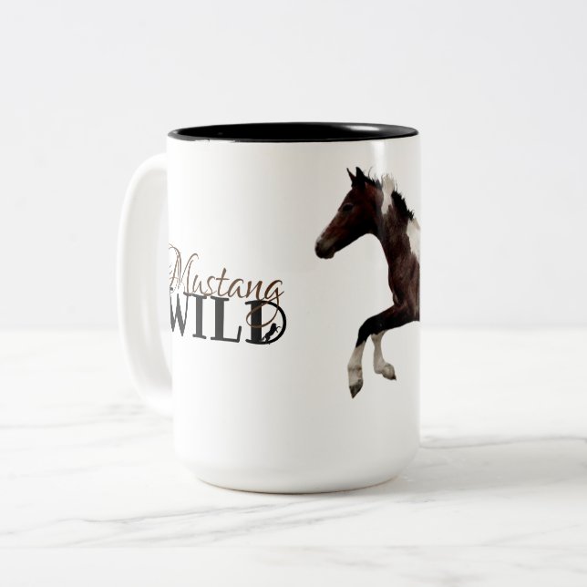 Mustang Colt Beverage Tasse mit "Diablo" (Vorderseite Links)