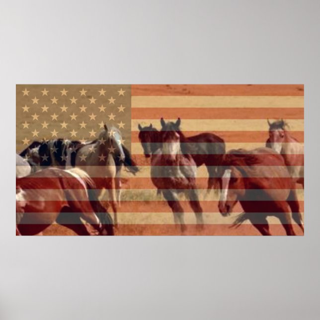 Mustang Flag Poster (Vorne)