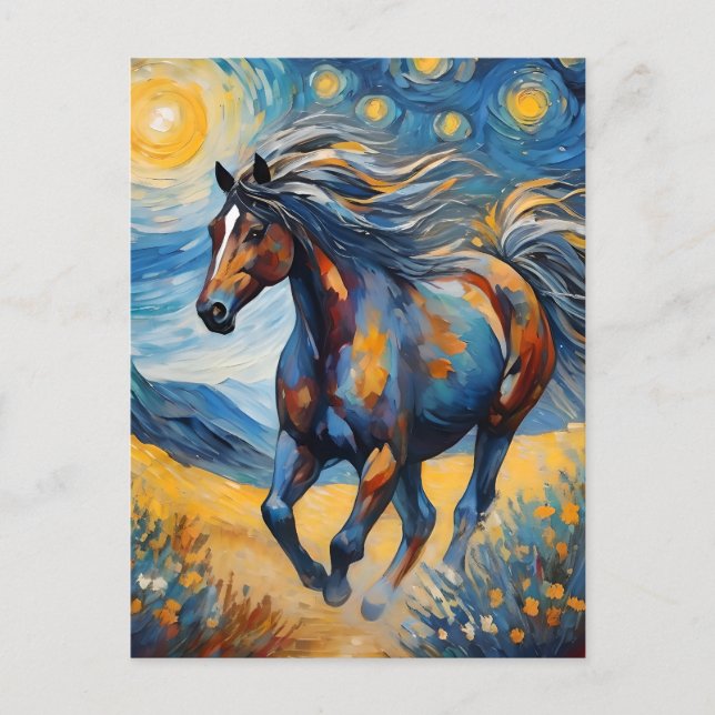 Mustang Horse Postkarte (Vorderseite)