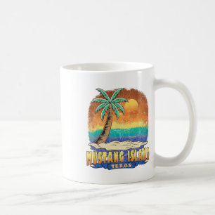 Mustang Island Texas Vintag beängstigend Souvenir Kaffeetasse