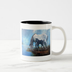Mustang-Morgen Zweifarbige Tasse