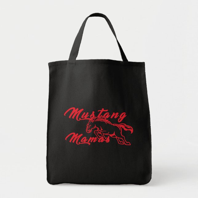 Mustang-Mütter Red Tote Tragetasche (Vorne)