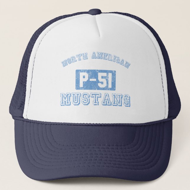 Mustang Na p-51 - BLAU Truckerkappe (Vorderseite)