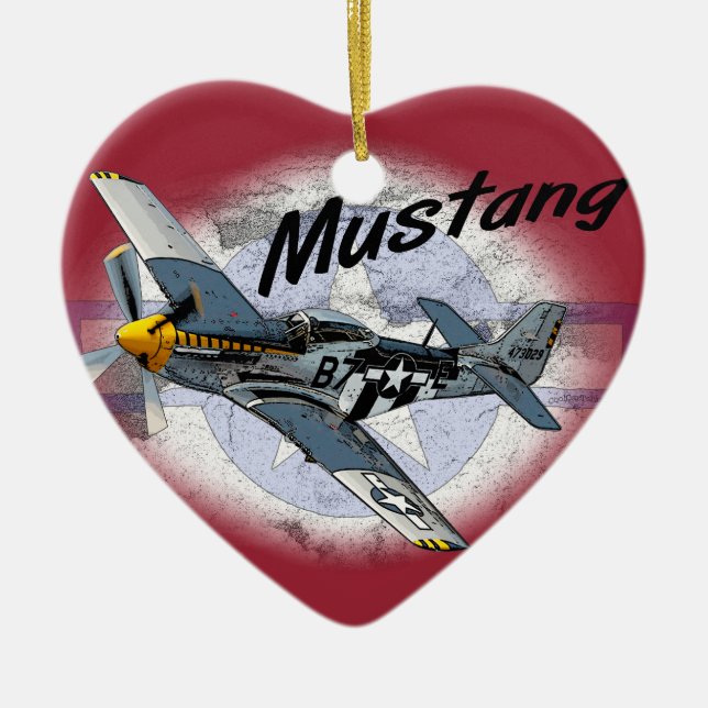 Mustang P51 Keramikornament (Vorne)