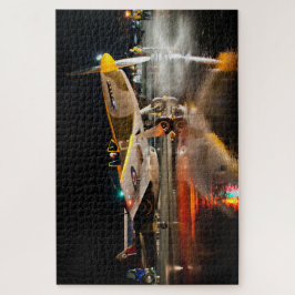 Mustang P-51 auf nassem Asphalt Puzzle