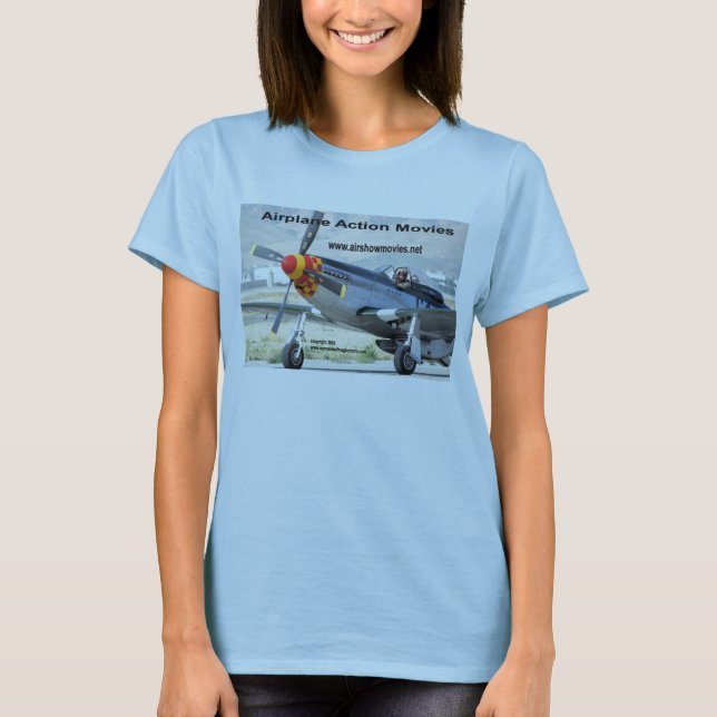 Mustang P-51 Ladys Baby - Puppe T - Shirt (Vorderseite)