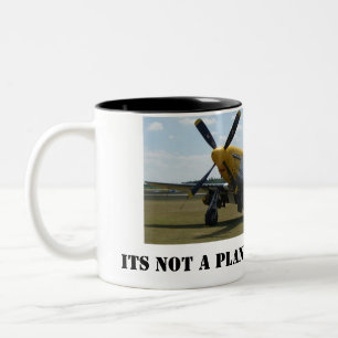 Mustang P-51 warbird airshow mug2 Zweifarbige Tasse