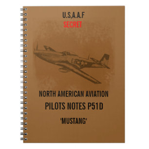 Mustang Pilots Notebook Notizblock