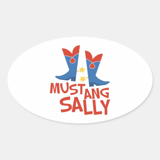 Mustang Sally Ovaler Aufkleber (Vorderseite)