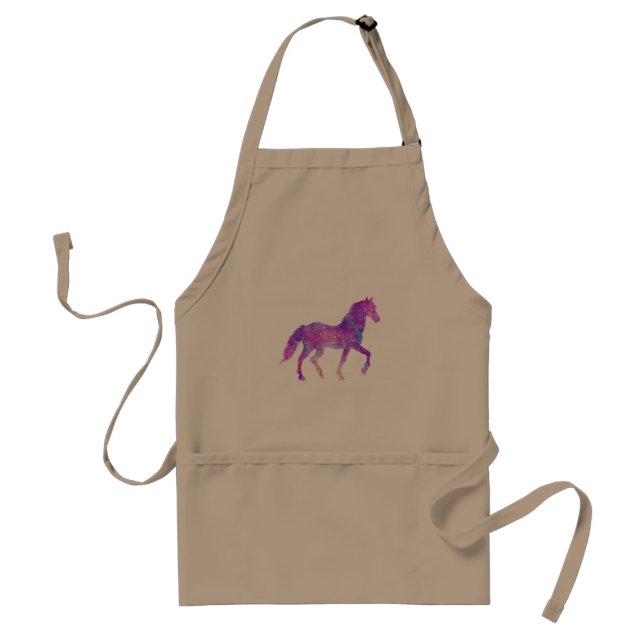 Mustang Silhouette - Hintergrundfarbe auswählen Schürze (Vorne)