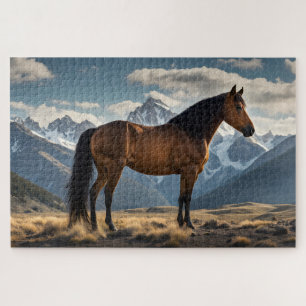 Mustang und Berge Puzzle