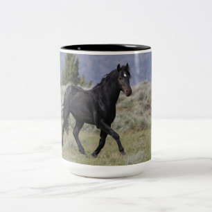 Mustang Wild Black Stallion und Cloud BeverageMug  Zweifarbige Tasse