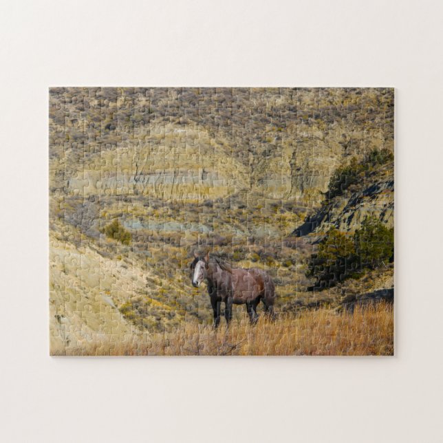 Mustang Wild Horses. Puzzle (Horizontal)