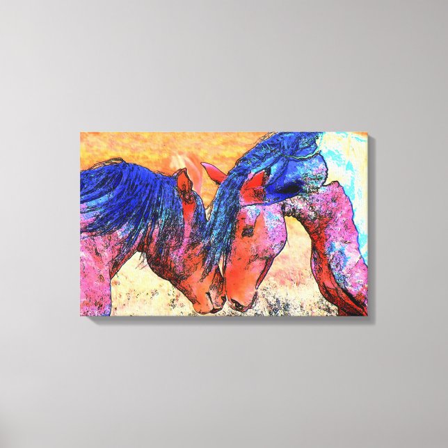 Mustangs Canvas Print Leinwanddruck (Vorderseite)