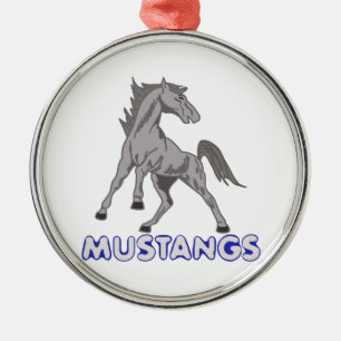 Mustangs Mascot Ornament Aus Metall