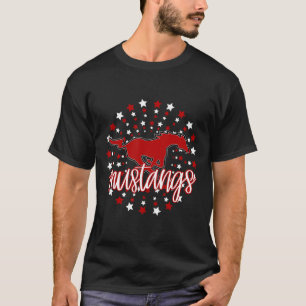 Mustangs Schulgeist Football-Mama Mustang Stolz T-Shirt