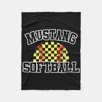 Mustangs Softll Mom Mustangs School Spirit Sports Fleecedecke