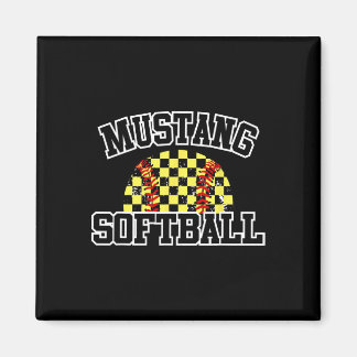 Mustangs Softll Mom Mustangs School Spirit Sports Magnet