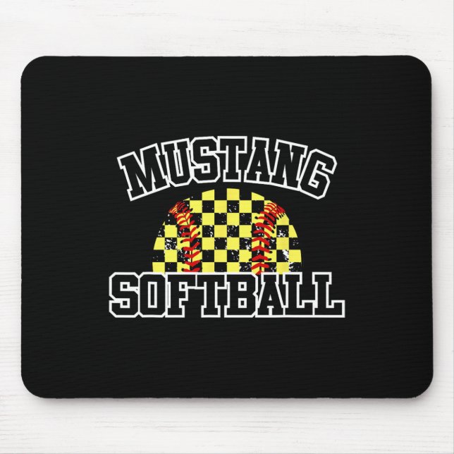Mustangs Softll Mom Mustangs School Spirit Sports  Mousepad (Vorne)