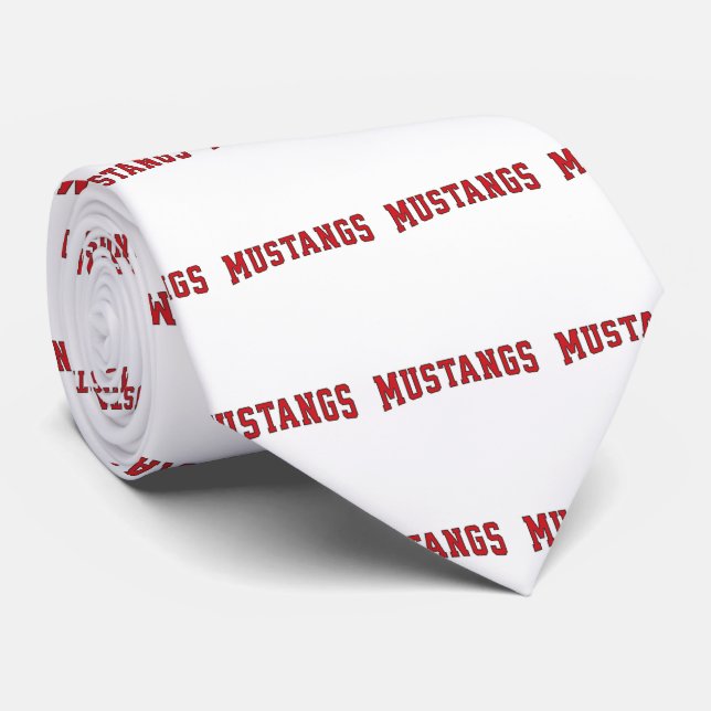Mustangs Sports Neck Tie Krawatte (Gerollt)