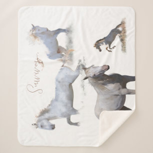 MustangWild Stallion Survivor Sherpa Blanket Sherpadecke