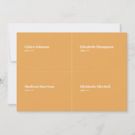 Mustard and Terracotta Wedding Place Card DIY Einladung