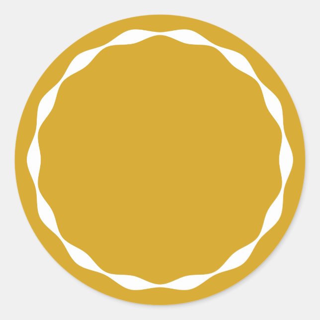 Mustard Blank Circle Custom Spice Sticker (Vorderseite)