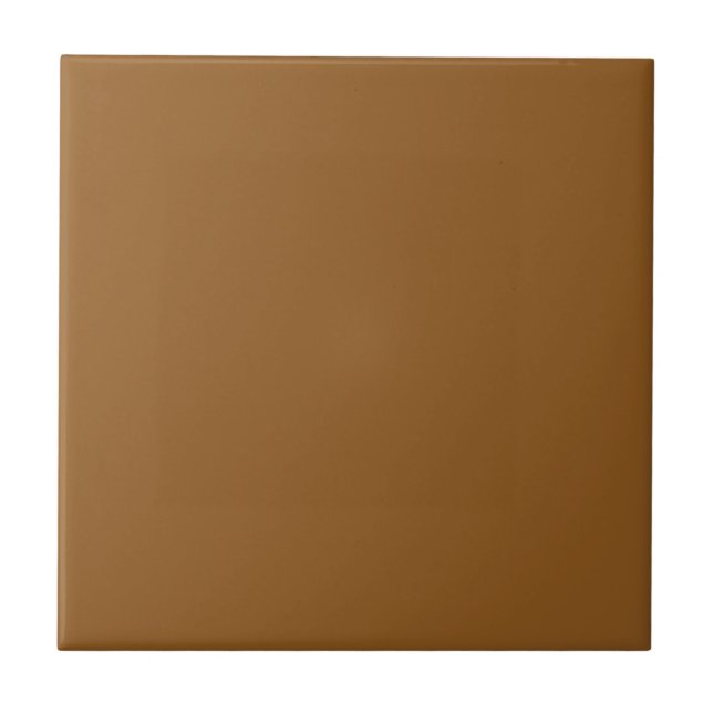 Mustard Brown Solid Color Tile Fliese (Vorderseite)