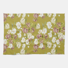 Mustard Cranberry Floral Kitchen Towels Geschirrtuch
