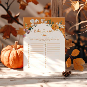 Mustard fall Kürbisbaby Name Race