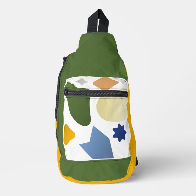 Mustard Geometric Crossbody Bag (Vorderseite)