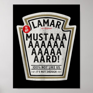 Mustard Lamar TV Off Verwenden Sie Ihr Herz Funny  Poster