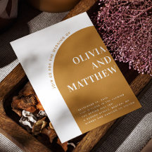 Mustard moderne Typografie arch wedding + QR