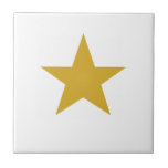 Mustard Star Fliese<br><div class="desc">Senf Star Keramik Tile. Sterne sind immer in Mode!</div>
