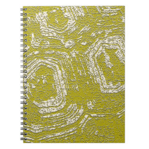 Mustard Tortoise Muschel abstrakt von Leah G Notizblock