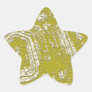 Mustard Tortoise Muschel abstrakt von Leah G Stern-Aufkleber