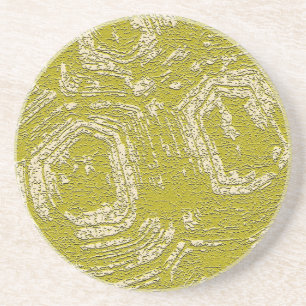 Mustard Tortoise Muschel abstrakt von Leah G Untersetzer