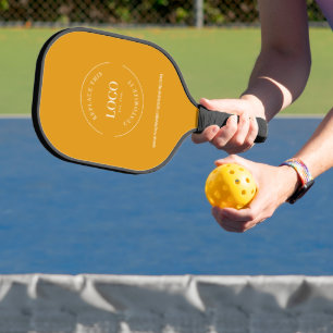 Mustard Yellow Business Logo WEBSITE Förderung Pickleball Schläger