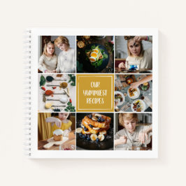 Mustard Yellow Foto Collage 8 Pics Family Rezepte Notizbuch