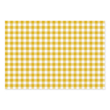 Mustard Yellow Gingham Retro Color