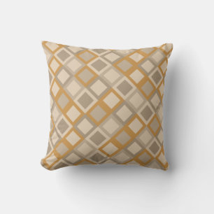 Mustard Yellow & Gray Geometric Muster Kissen