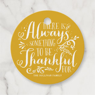 Mustard Yellow immer dankbar Quote Erntedank Geschenkanhänger