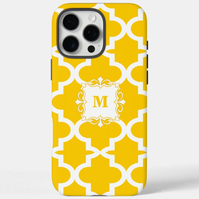 Mustard Yellow marokkanische Tile Personalisiert i Case-Mate iPhone Hülle (Rückseite)