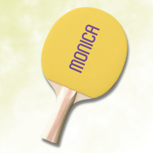 Mustard Yellow Modern Name   Trendy Minimalistisch Tischtennis Schläger