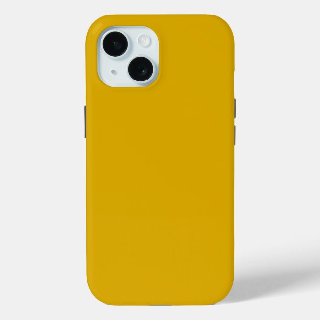 Mustard Yellow Solid Color Case-Mate iPhone Hülle (Rückseite)